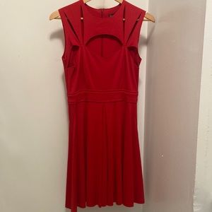 Cut out red dress